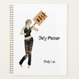 Zombie Pin Up Meisje Protest I Daily Planner