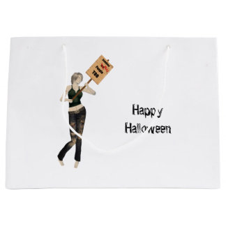 Zombie Pin Up Meisje Protest I Gift Bag Groot Cadeauzakje