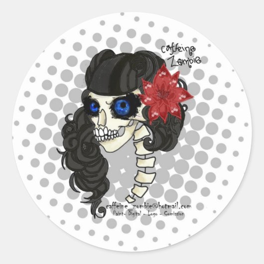 Zombie Pin UP sticker (Voorkant)