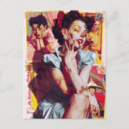 Zombie Pin-Up VII Briefkaart