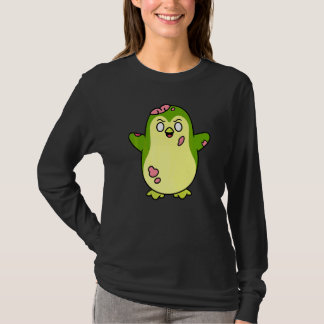 Zombie Pinguïn Halloween Dier Schattig Monster Gra T-shirt