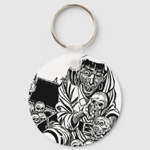 zombie pirate schat monster horror kunst sleutelhanger