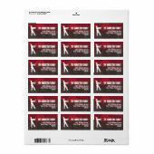Zombie plaag invasie rode splaatstgoor Halloween Etiket (Full Sheet)