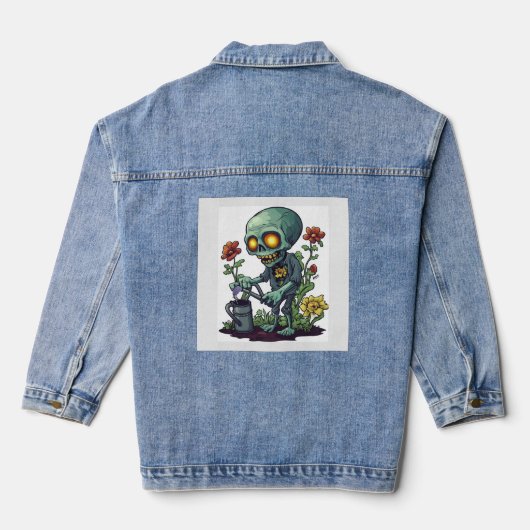 Zombie Plantouder Denim Jacket (Achterkant)