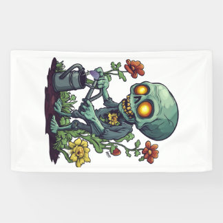 Zombie Plantouder Spandoek