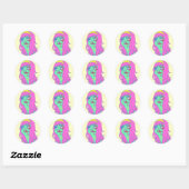 Zombie Princess Ronde Sticker (Vel)