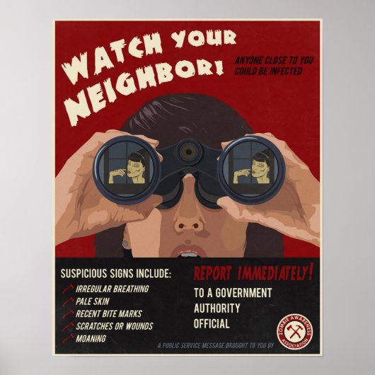 Zombie propaganda poster (Voorkant)