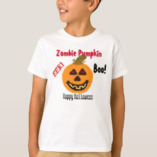 Zombie Pumpkin Halloween Boo T-shirt