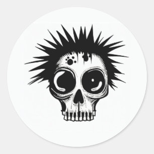 'ZOMBIE PUNK SCHEDEL' Sticker