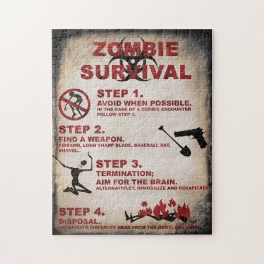 Zombie puzzel legpuzzel (Verticaal)