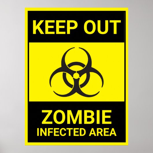 Zombie Quarantine Halloween prop Poster (Voorkant)