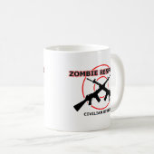 Zombie Reactie Grappige Mok Humor (Voorkant rechts)