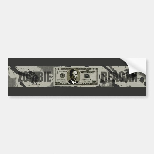 Zombie Reagan Bumpersticker (Voorkant)