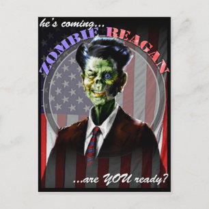 Zombie Reagan Post Card Briefkaart