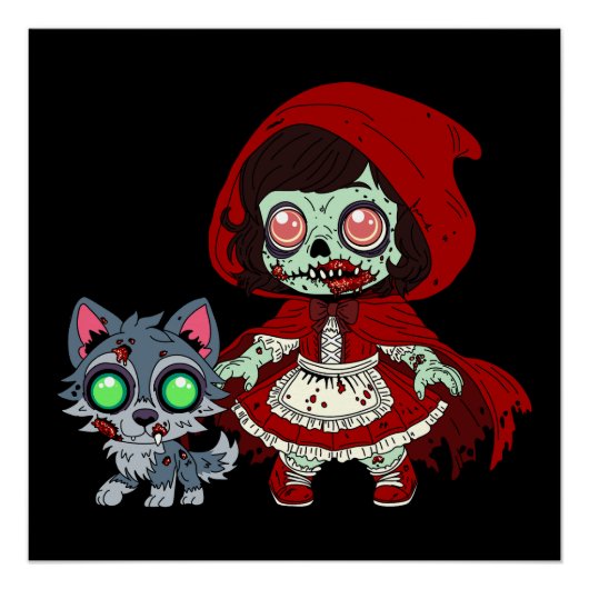 Zombie Red Riding Hood Perfect Poster (Voorkant)