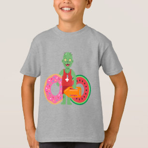 Zombie-reddingszwemmer zwembadfeest T-shirt