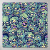 Zombie Reeatable Pattern Poster (Voorkant)