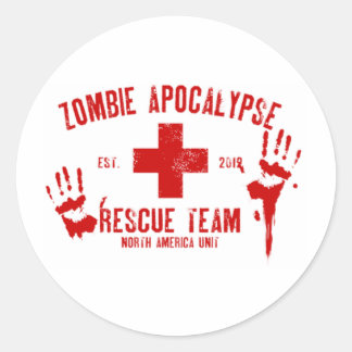 Zombie Rescue Team.png Ronde Sticker