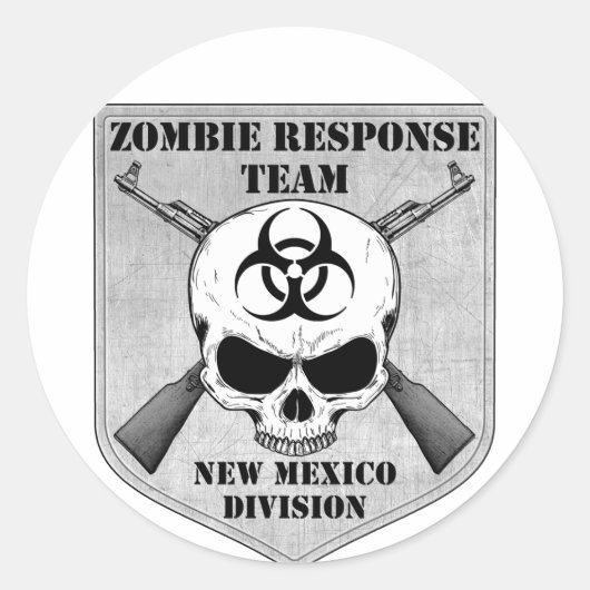 Zombie Respons Team: New Mexico Division Ronde Sticker (Voorkant)