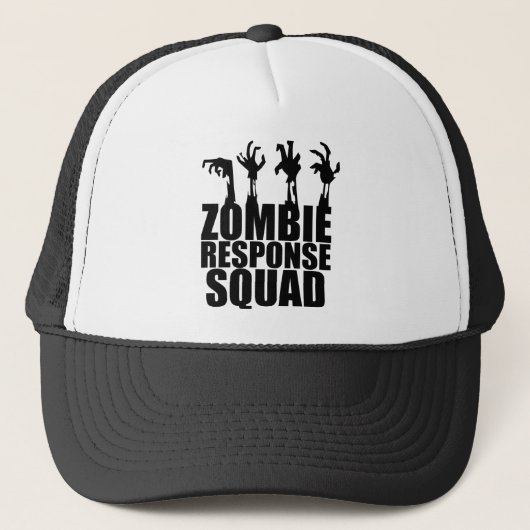 Zombie Response Squad Scary Arms die omhoog komen Trucker Pet (Voorkant)