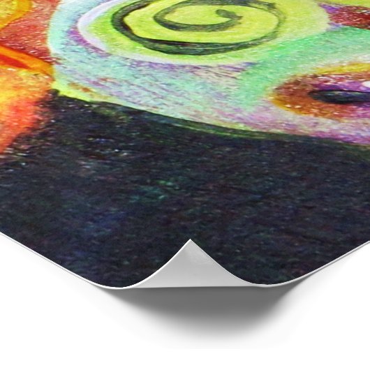 Zombie Retro  pop kunst Poster (Hoek)