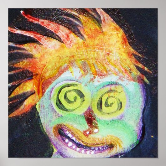 Zombie Retro  pop kunst Poster (Voorkant)