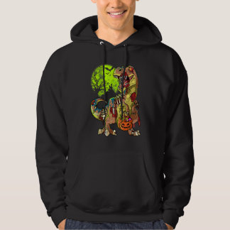 Zombie Rex Halloween Jongens Kinderen Pompoen Dino Hoodie