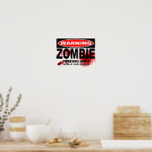 ZOMBIE ROAD SIGN POSTER (Keuken)