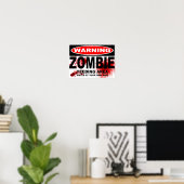 ZOMBIE ROAD SIGN POSTER (Thuiskantoor)