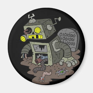 Zombie Robot Button Magneet