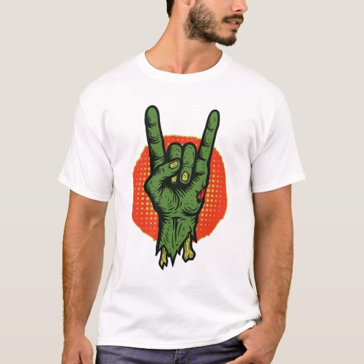 Zombie Rock on Hand! T-shirt (Voorkant)