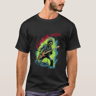 Zombie Rock Zombie Speelt Elektrische Gitaar Slaye T-shirt