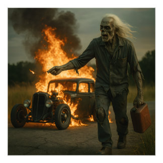 Zombie Rodder artwork Foto Afdruk