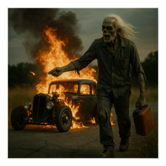 Zombie Rodder artwork Perfect Poster