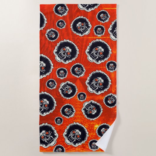 ZOMBIE Rode ogen B Strandlaken (Voorkant)