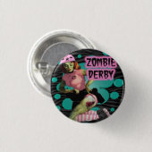 Zombie Roller Derby Girl Ronde Button 3,2 Cm (Voorkant /achterkant)