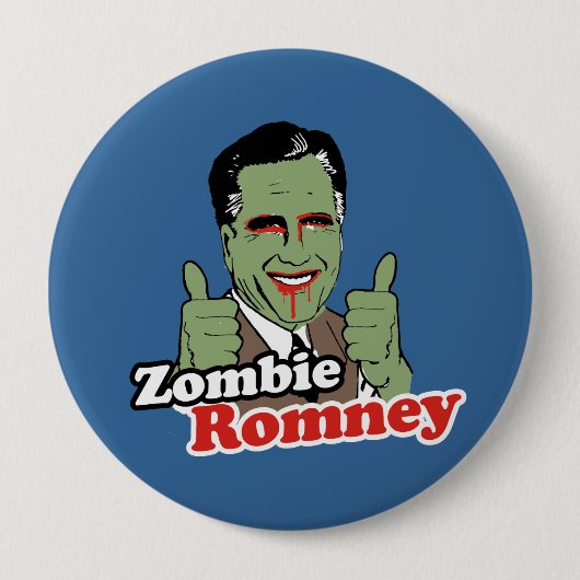 Zombie Romney.png Ronde Button 4,0 Cm (Voorkant)