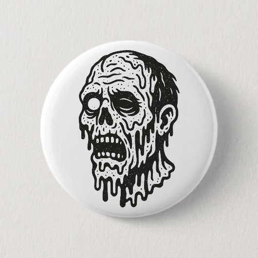 Zombie Ronde Button 5,7 Cm (Voorkant)