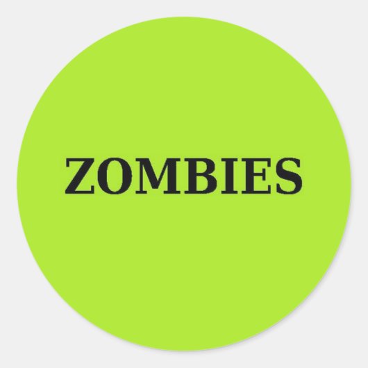 Zombie Ronde Sticker (Voorkant)