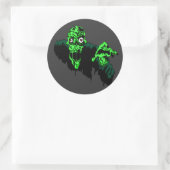 Zombie Ronde Sticker (Tas)