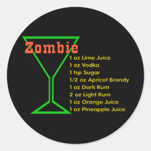 Zombie Ronde Sticker