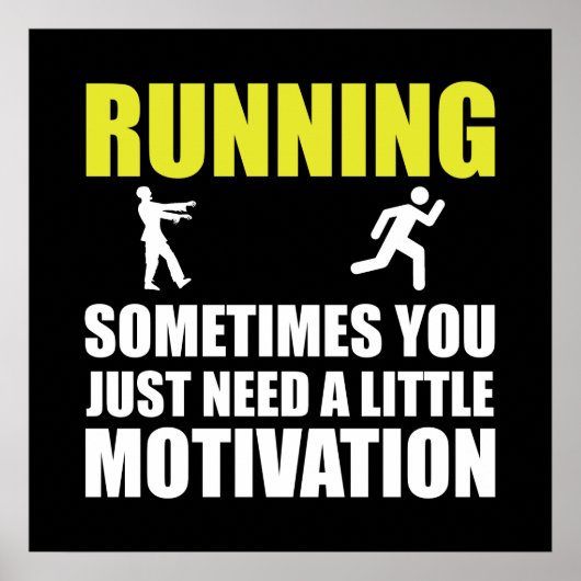 Zombie Running Motivation Poster (Voorkant)