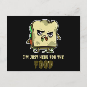 Zombie Sandwich Toast Funny Halloween Kawaii Briefkaart