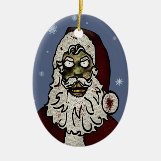 Zombie Santa Keramisch Ornament (Voorkant)