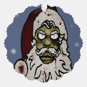 Zombie Santa Ornament Kaart (Achterkant)