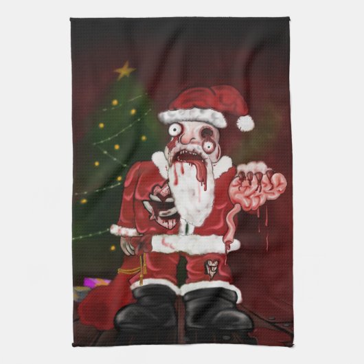 Zombie Santa Theedoek (Verticaal)