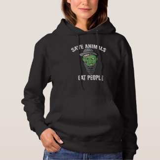 Zombie Sayings Halloween  Vegan Joke Zombie Hoodie