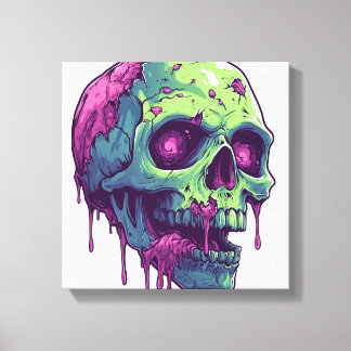 Zombie Schedel Apocalyps Canvas Afdruk