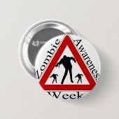 zombie sensibilisatieweek ronde button 5,7 cm (Voorkant /achterkant)