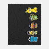 Zombie Sesame Street Characters Fleece Deken (Voorkant)
